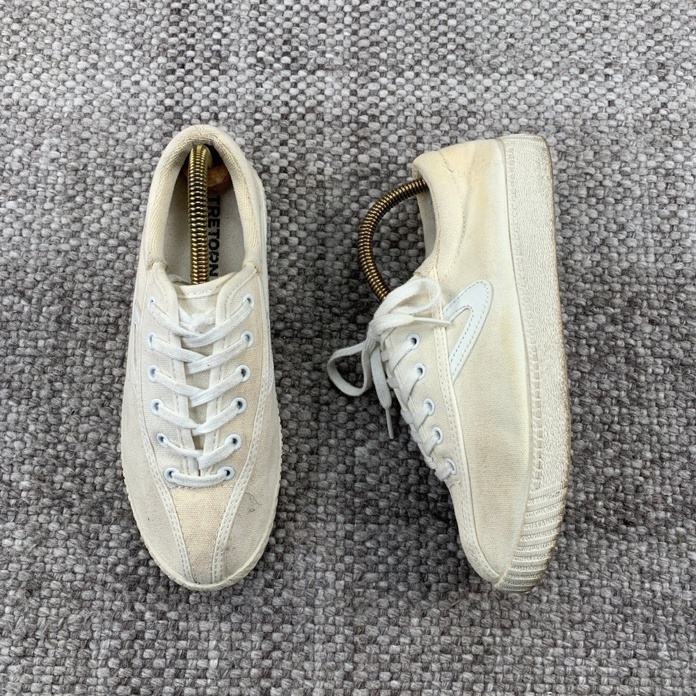 Tretorn Nylite Plus Canvas Sneakers Womens 7M White Cream Tennis Shoes